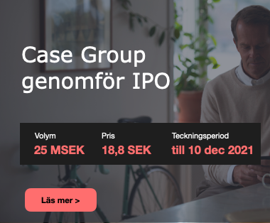 Case noteras på Nasdaq First North